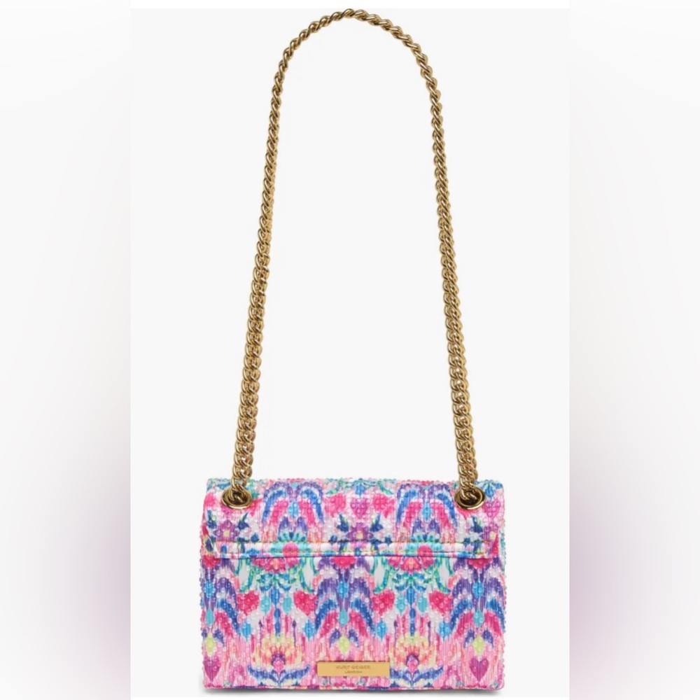 NWT KURT GEIGER LONDON Matthew Williamson Mini Pink Floral🌺🌹🌷🌺🪷Shoulder Bag - Picture 12 of 14